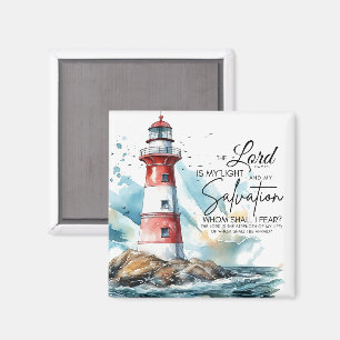 Psalm 27:1 Bible LORD is my Light and Salvation  Magnet