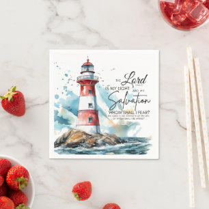 Psalm 27:1 Bible LORD is my Light and Salvation  Napkin