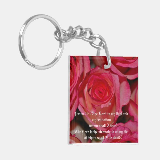 Psalm 27:1 key ring (Front Left)