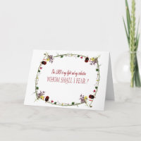 Psalm 27:1, Lord, whom shall I fear Greeting Card