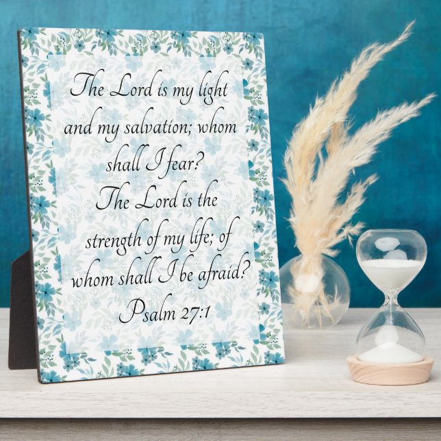 Psalm 27:1  plaque (Side)
