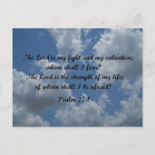 Psalm 27:1 postcard