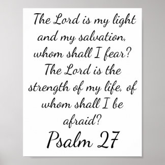 Psalm 27:1 poster