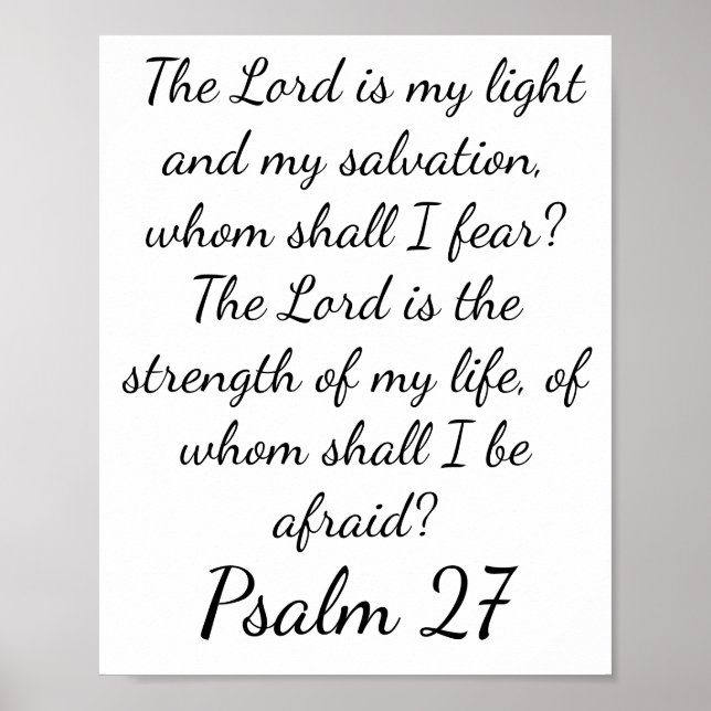 Psalm 27:1 poster (Front)