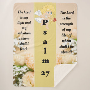 Psalm 27:1 sherpa blanket