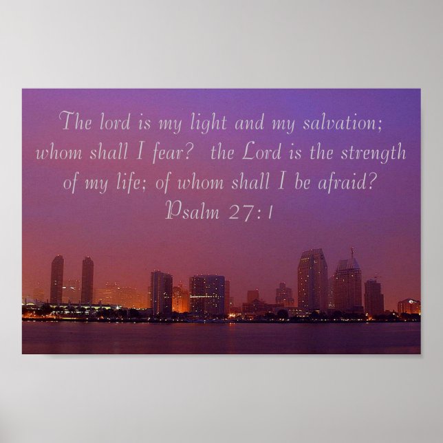 Psalm 27:1 Skyline poster (Front)