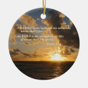 Psalm 27 1 The Lord Is My Light Ceramic Tree Decoration