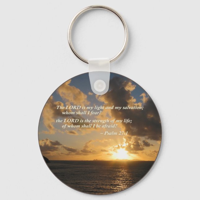 Psalm 27 1 The Lord Is My Light Key Ring (Front)