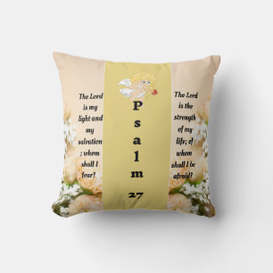 Psalm 27:1   throw pillow