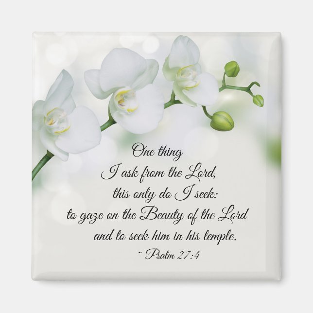 Psalm 27:4 One thing I ask from the Lord, Bible Magnet (Front)