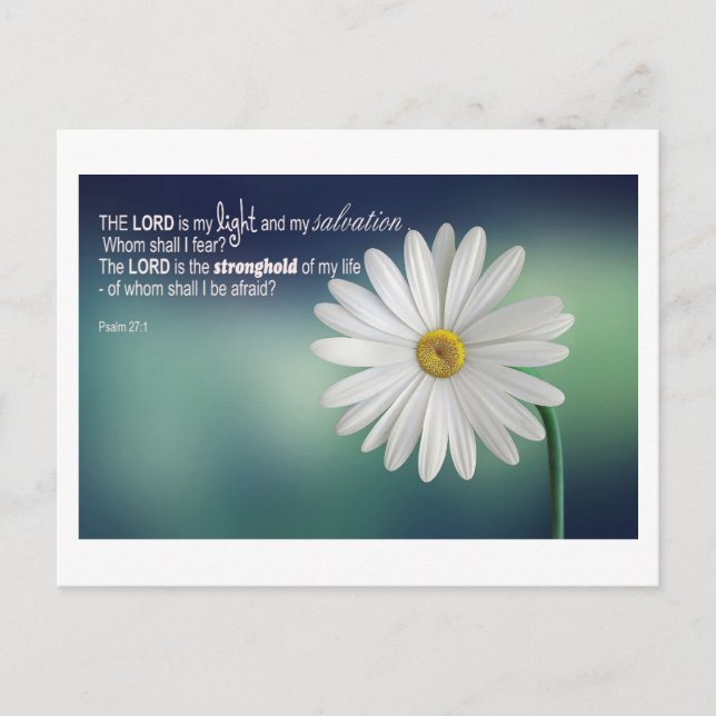 Psalm 27 - The Lord is my Light .... Postcard (Front)
