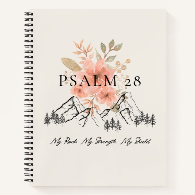 Psalm 28 Spiral Notebook 8.5 x 11 (Front)