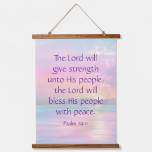Psalm 29:11 hanging tapestry