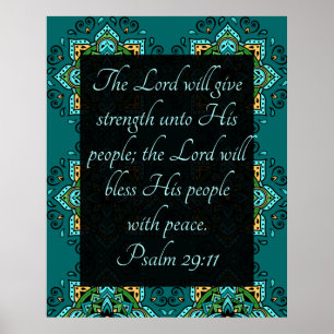Psalm 29:11 poster