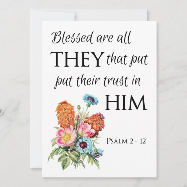 Psalm 2 : 12 Greeting Card (Front)