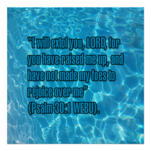 Psalm 30:1 WEBU Poster