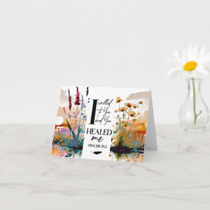 Psalm 30:2 O Lord You healed me Christian Bible Card