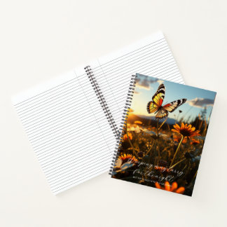 Psalm 30:5 Bible Study Butterfly Meadow Custom Notebook