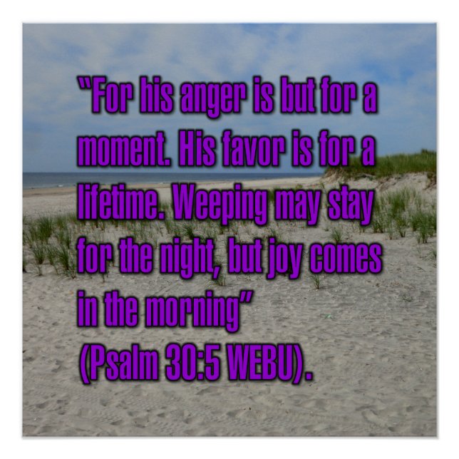 Psalm 30:5 WEBU Poster (Front)