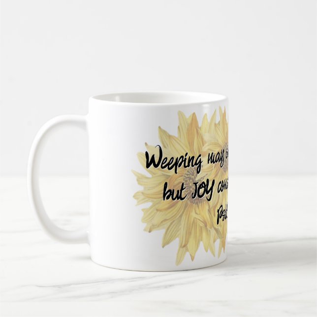 Psalm 30:5b coffee mug (Left)
