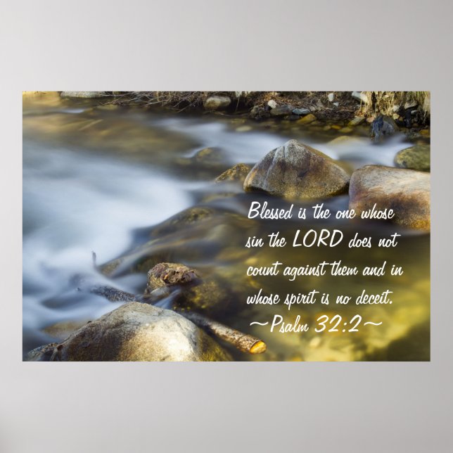 Psalm 32:2 Poster (Front)