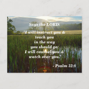 Psalm 32:8 I will Teach You Postcard