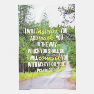 Psalm 32:8 Kitchen Towel
