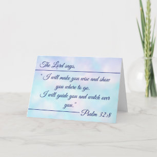 "Psalm 32:8" Scripture Greeting Card