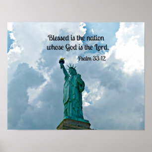 Psalm 33:12 poster