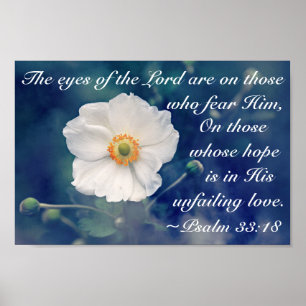 Psalm 33:18 Hope in His unfailing love, Scripture Poster