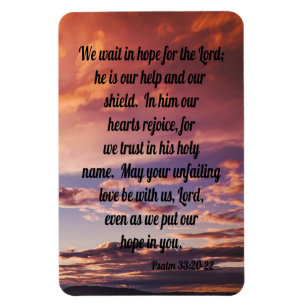 Psalm 33:20-22 magnet