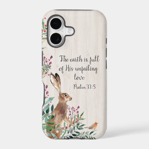 Psalm 33:5 Rabbit, Foliage Christian Religious