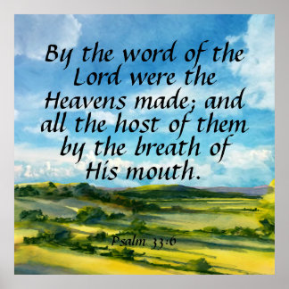 Psalm 33:6  poster