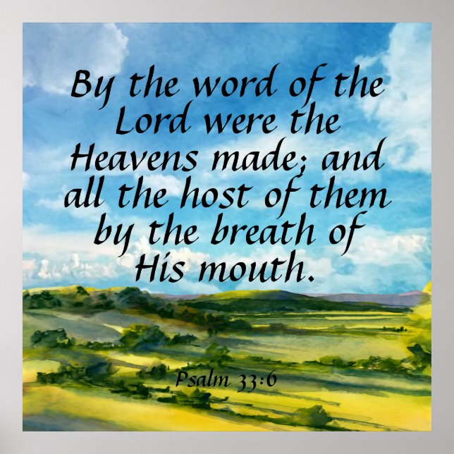 Psalm 33:6  poster (Front)