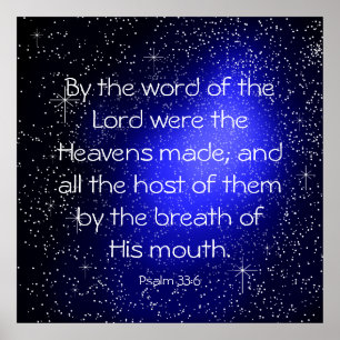 Psalm 33:6  poster