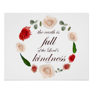 psalm 33 full kindness poster
