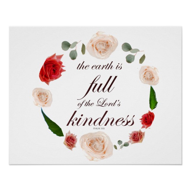 psalm 33 full kindness poster (Front)