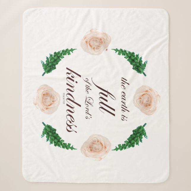 psalm 33 full kindness sherpa blanket (Front)