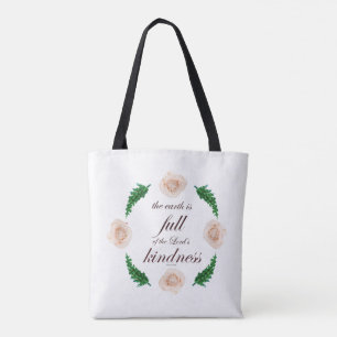 psalm 33 full kindness tote bag