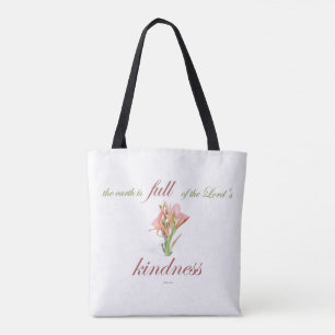 psalm 33 full kindness tote bag