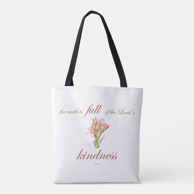 psalm 33 full kindness tote bag (Back)