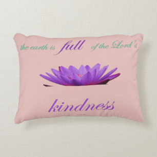 psalm 33 purple lotus kindness decorative cushion