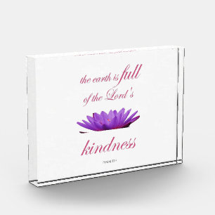 psalm 33 purple lotus kindness photo block