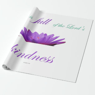 psalm 33 purple lotus kindness wrapping paper