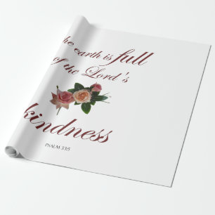 Psalm-33, The Earth is Full of the Lord's Kindness Wrapping Paper