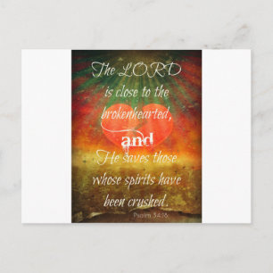 Psalm 34:18 Love Postcard