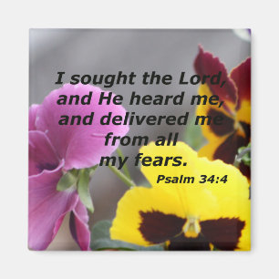 Psalm 34:4 magnet