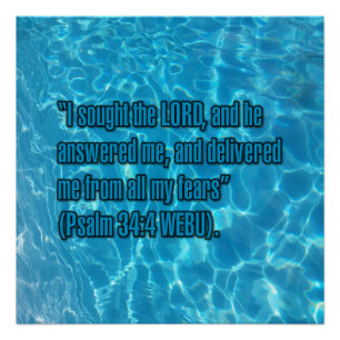 Psalm 34:4 WEBU Poster