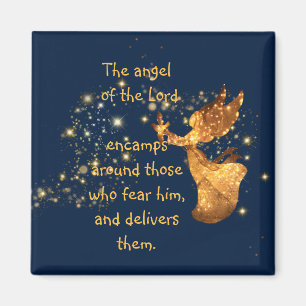 Psalm 34:7 Angel of the Lord Encamps Around   Magnet