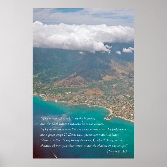 Psalm 36:5-7 Scripture Poster (Front)